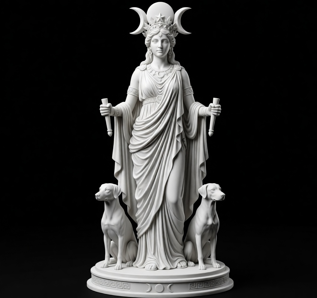 Hecate Goddess Statue free 3D printable STL