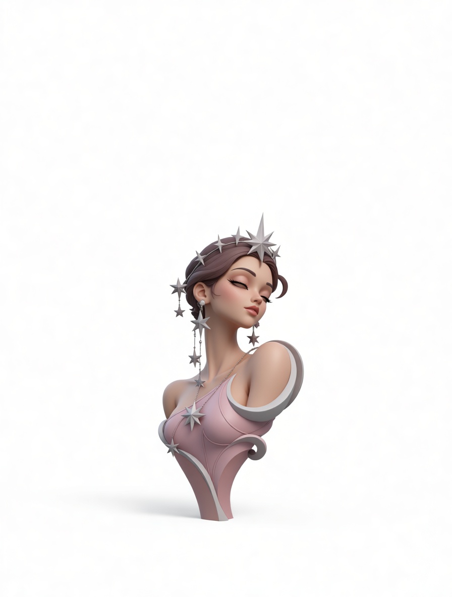 Star Maiden Bust free 3D printable STL