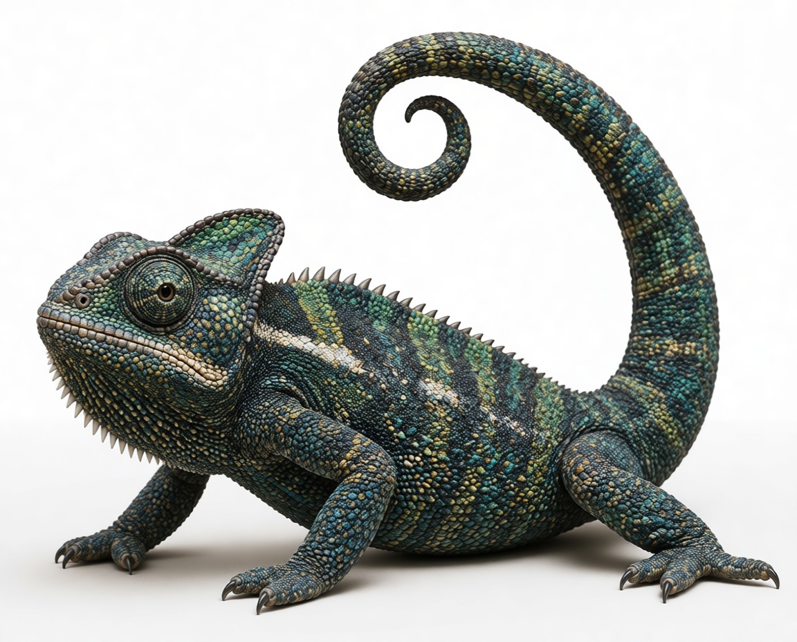 Veiled Chameleon Figurine free 3D printable STL