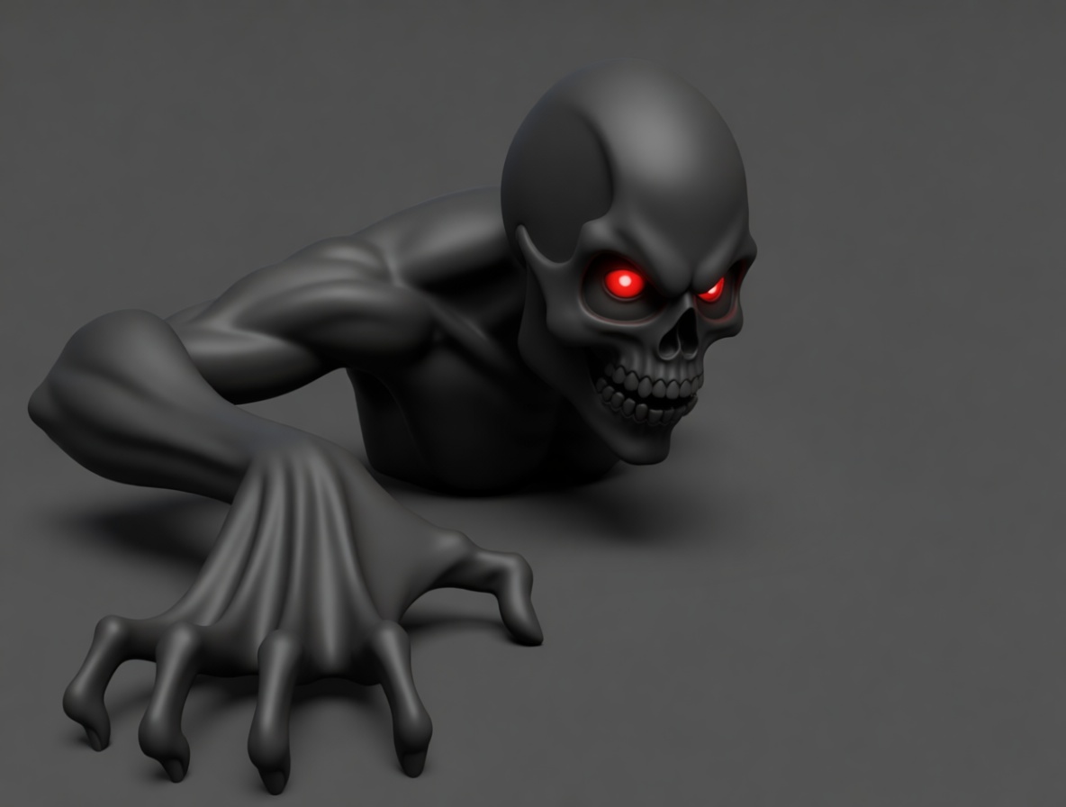 Crawling Skeleton Figurine free 3D printable STL