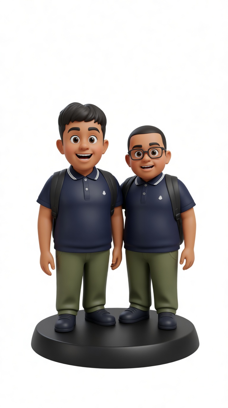 Happy School Boys Figurine free 3D printable STL