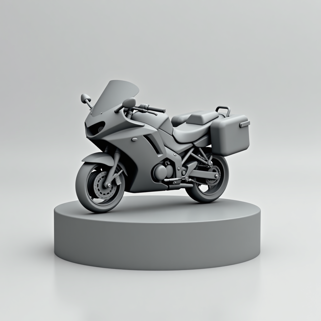 Movable Kawasaki Motorcycle free 3D printable STL