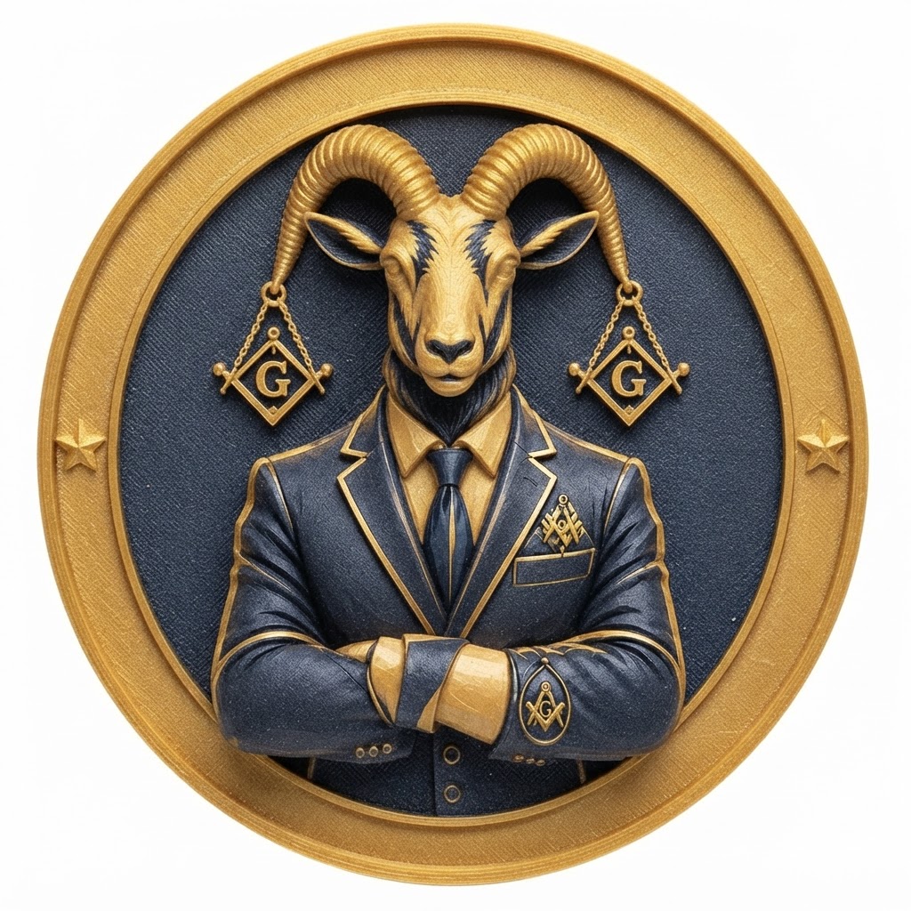 Goat Head Masonic Bust free 3D printable STL