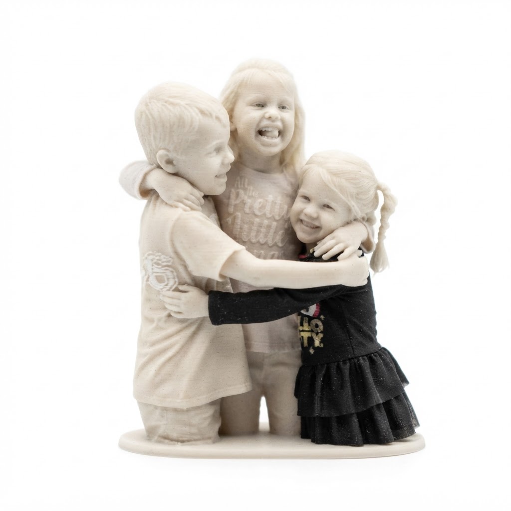 Children Hugging Figurine free 3D printable STL