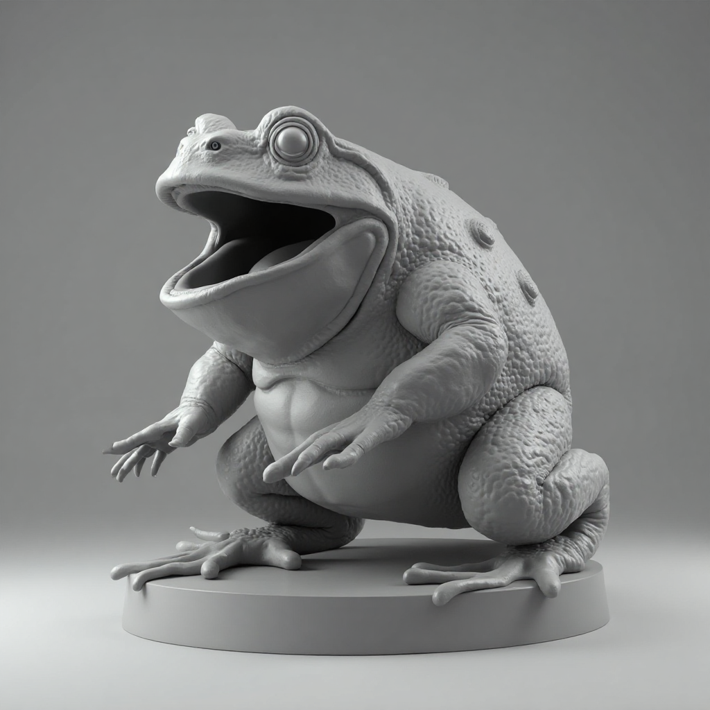 Giant Toad Figurine free 3D printable STL