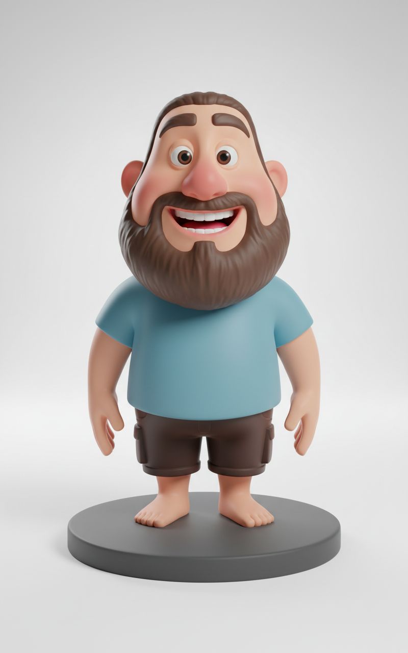 Cheerful Cartoon Character free 3D printable STL
