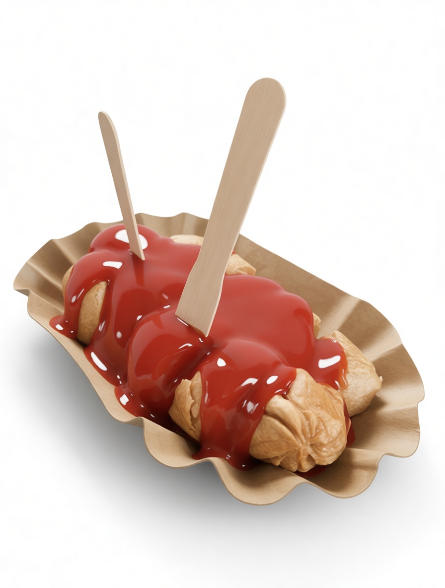 Currywurst Snack Model free 3D printable STL