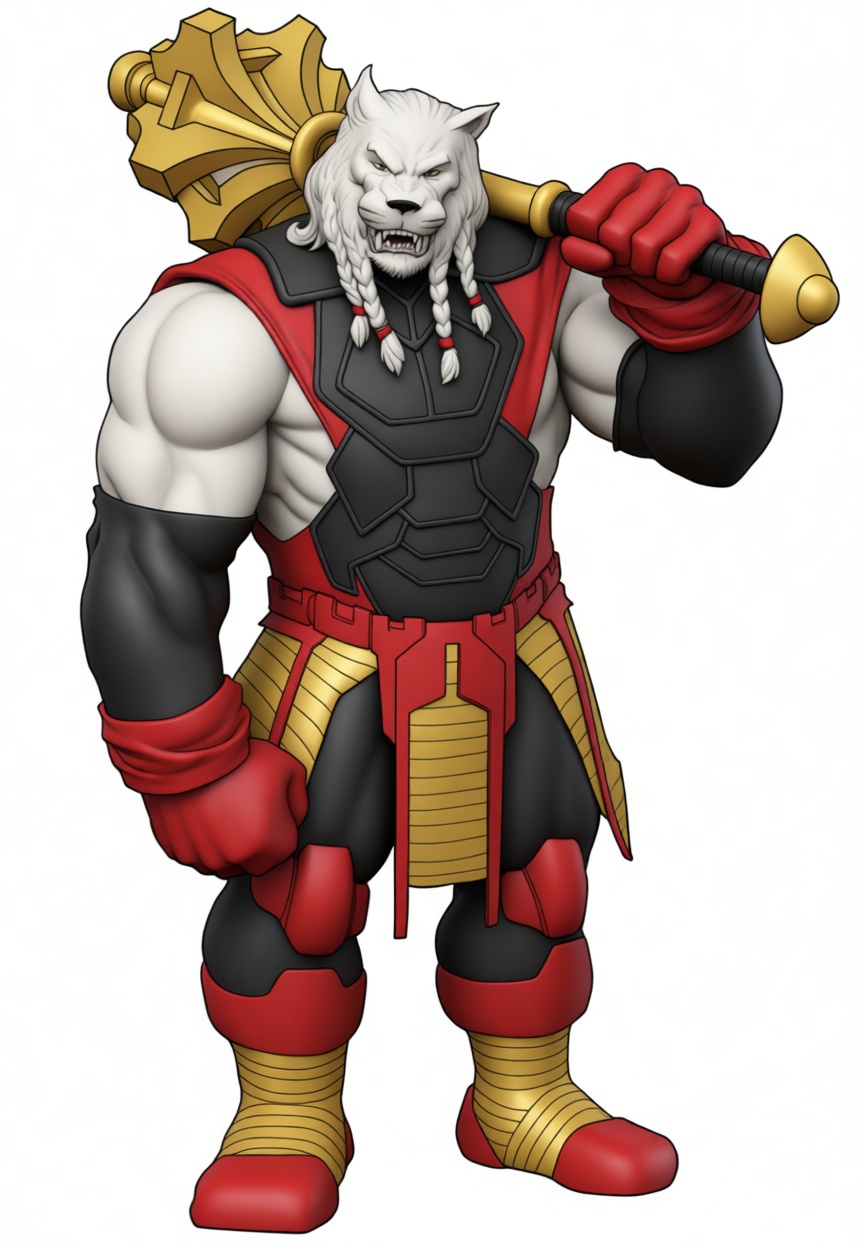 White Tiger Warrior Figurine free 3D printable STL