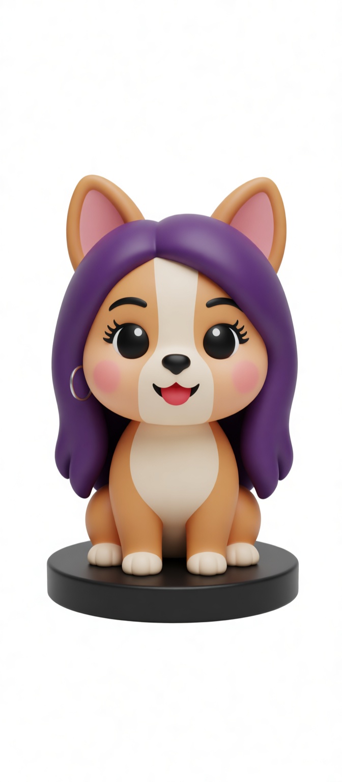 Corgi Girl Figurine free 3D printable STL