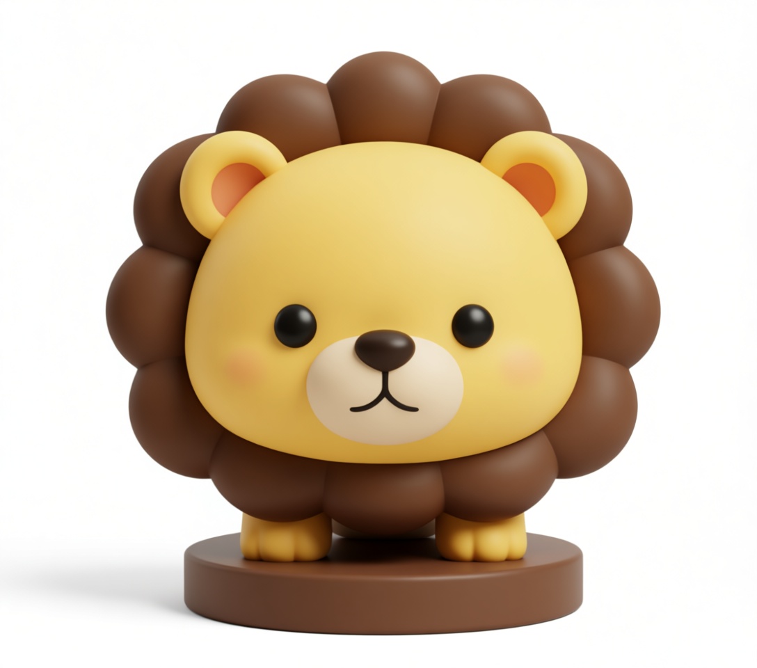 Cute Lion Figurine free 3D printable STL