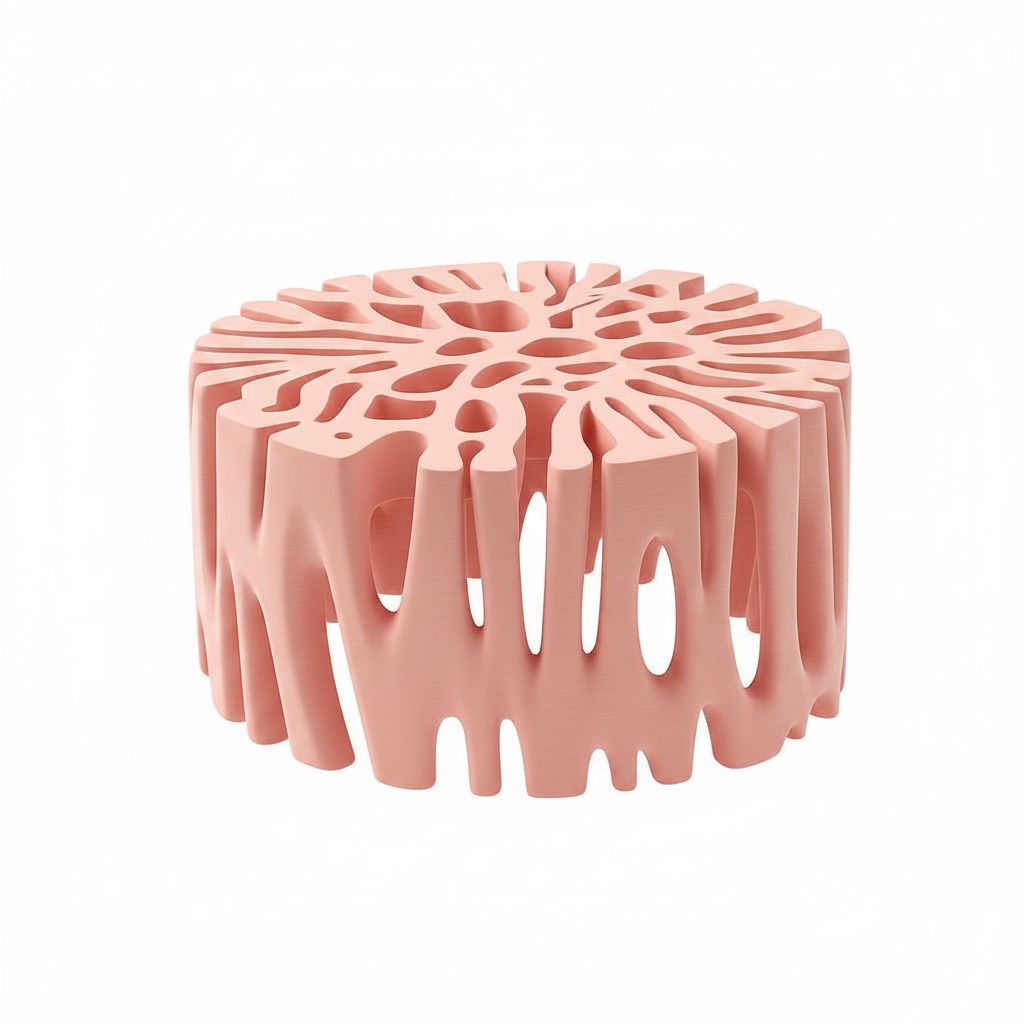 Abstract Coral Stool free 3D printable STL