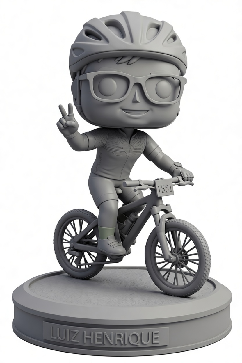 Luiz Henrique Cyclist Figurine free 3D printable STL