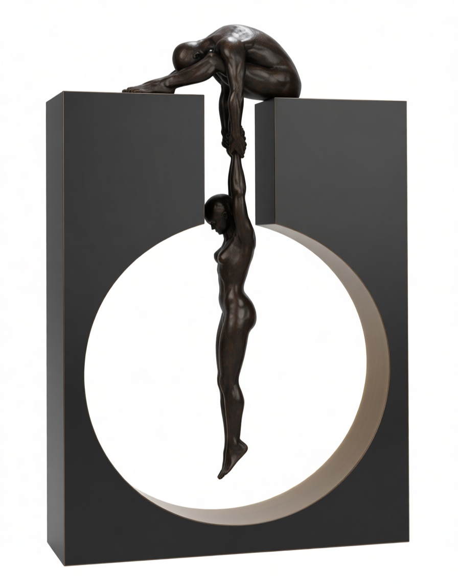 Human Connection Sculpture free 3D printable STL