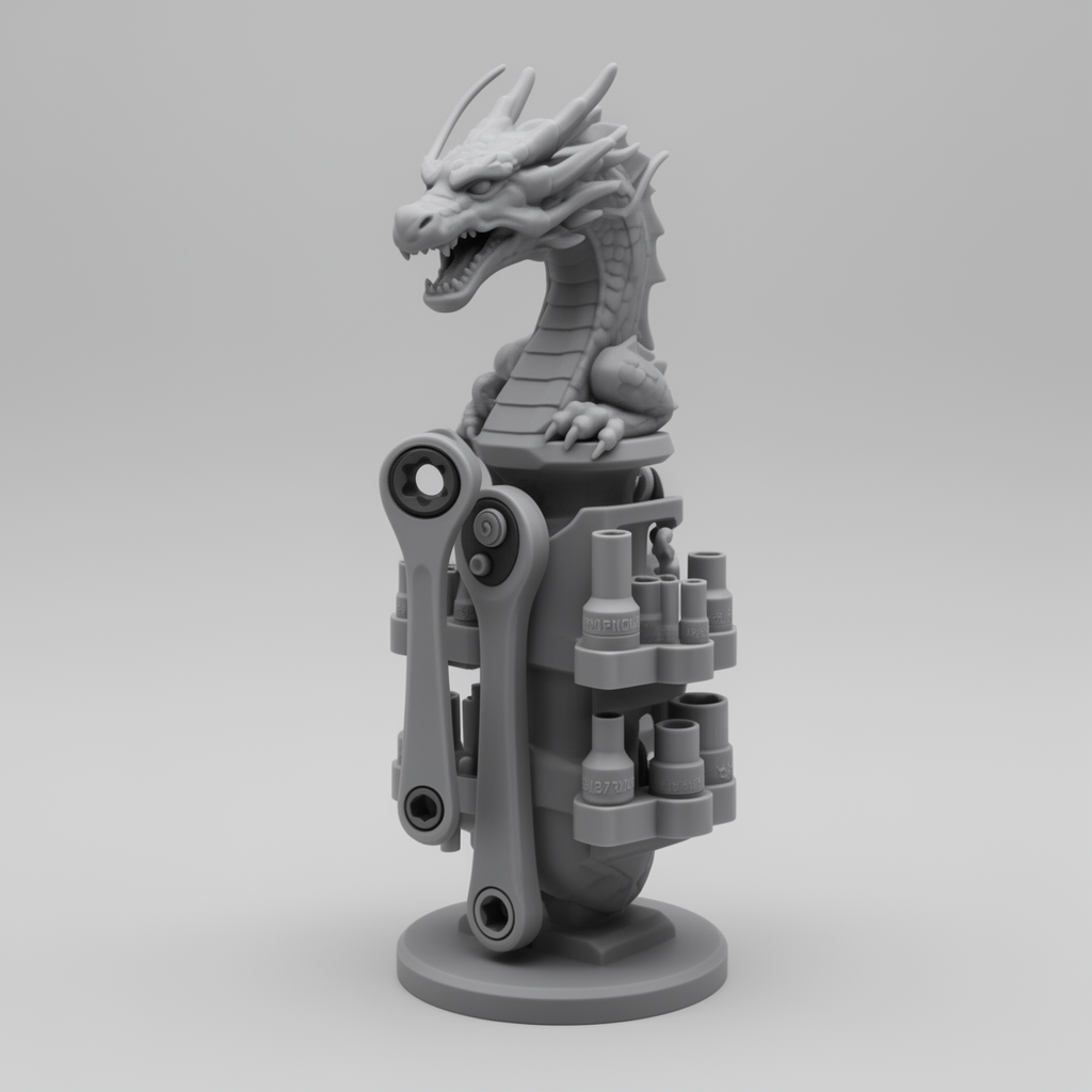 Dragon Ratchet Holder free 3D printable STL