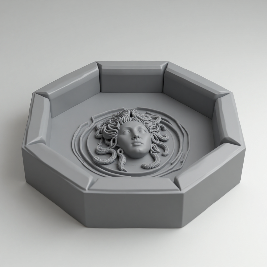 Medusa Ashtray Model free 3D printable STL