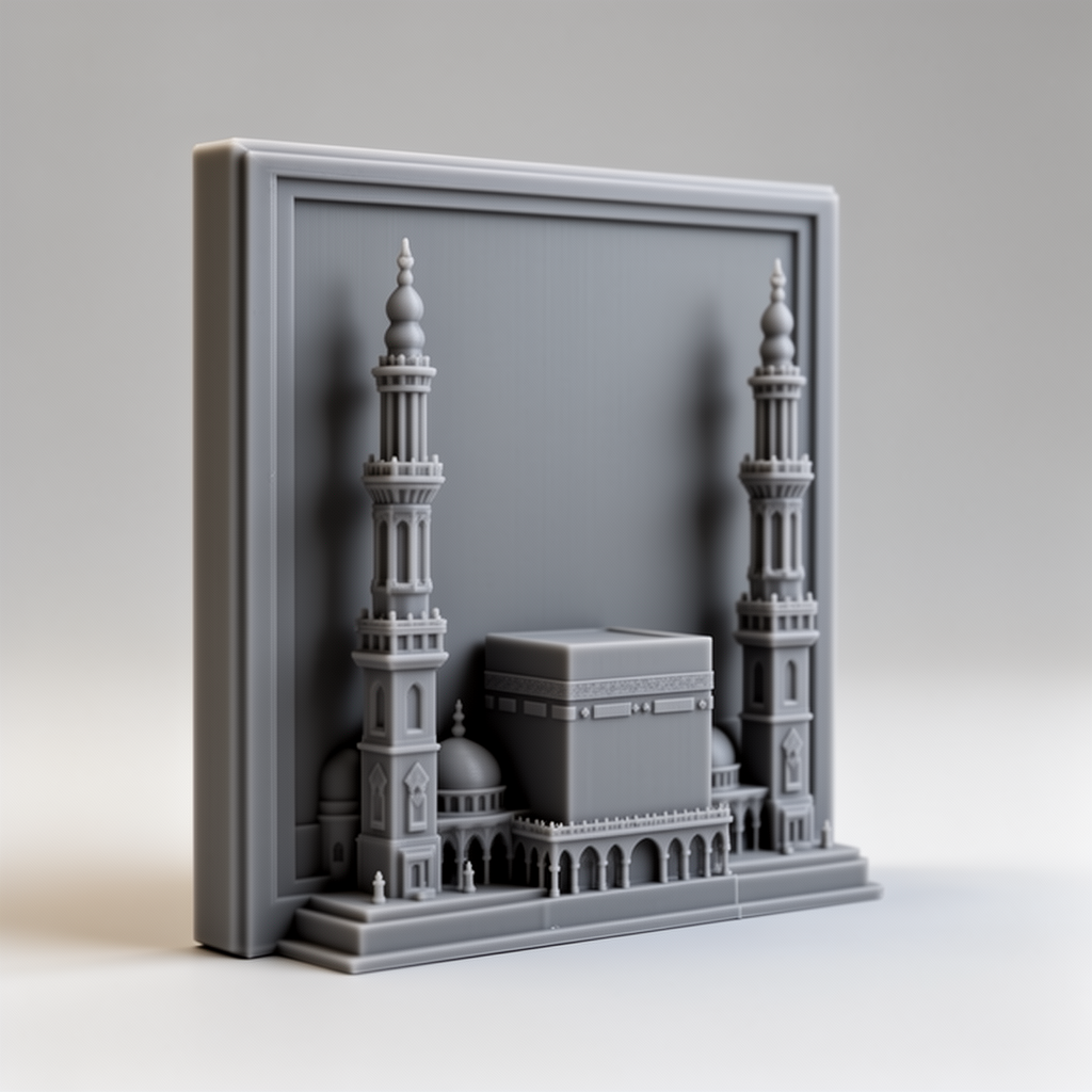 Kaba Masjid Nabwi Plaque free 3D printable STL