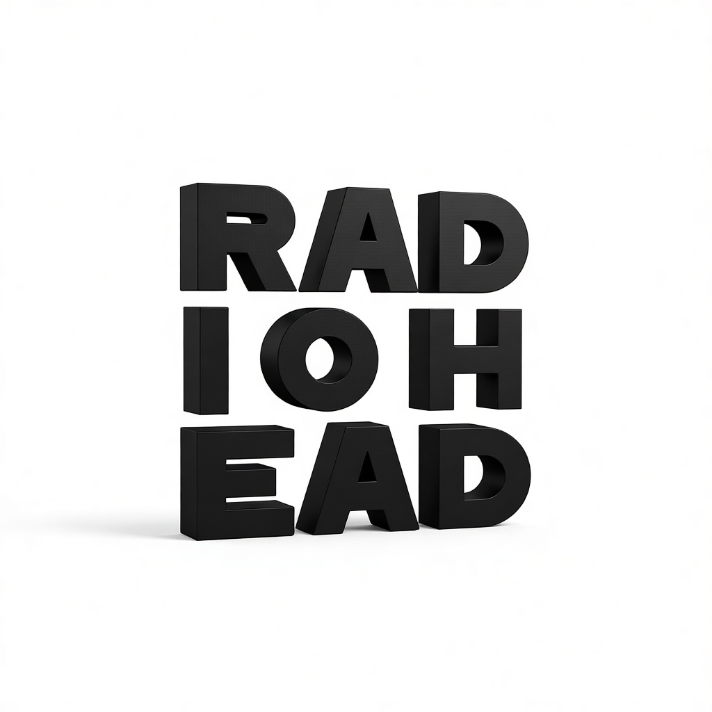 Radiohead Logo Sculpture free 3D printable STL