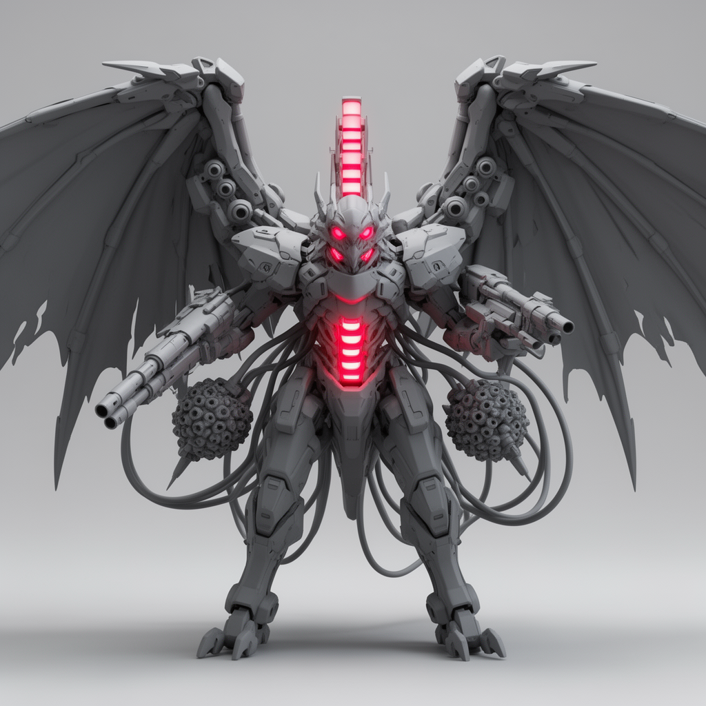 Chrome Harpy Mech Figurine free 3D printable STL