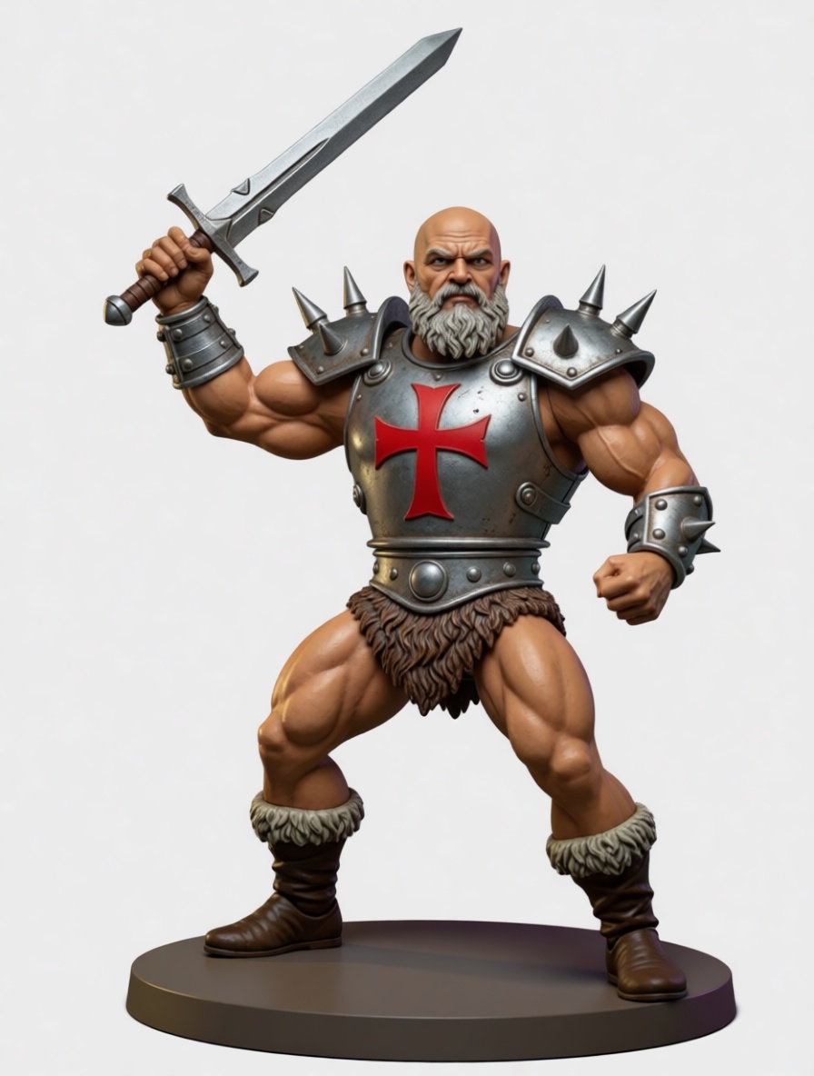 Barbarian Warrior Figurine free 3D printable STL