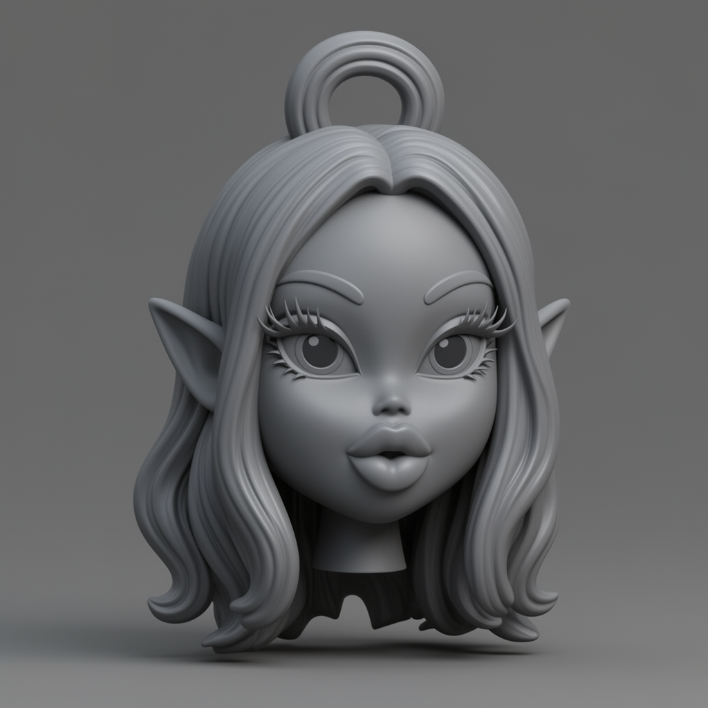 Bratz Girl Elf Head free 3D printable STL