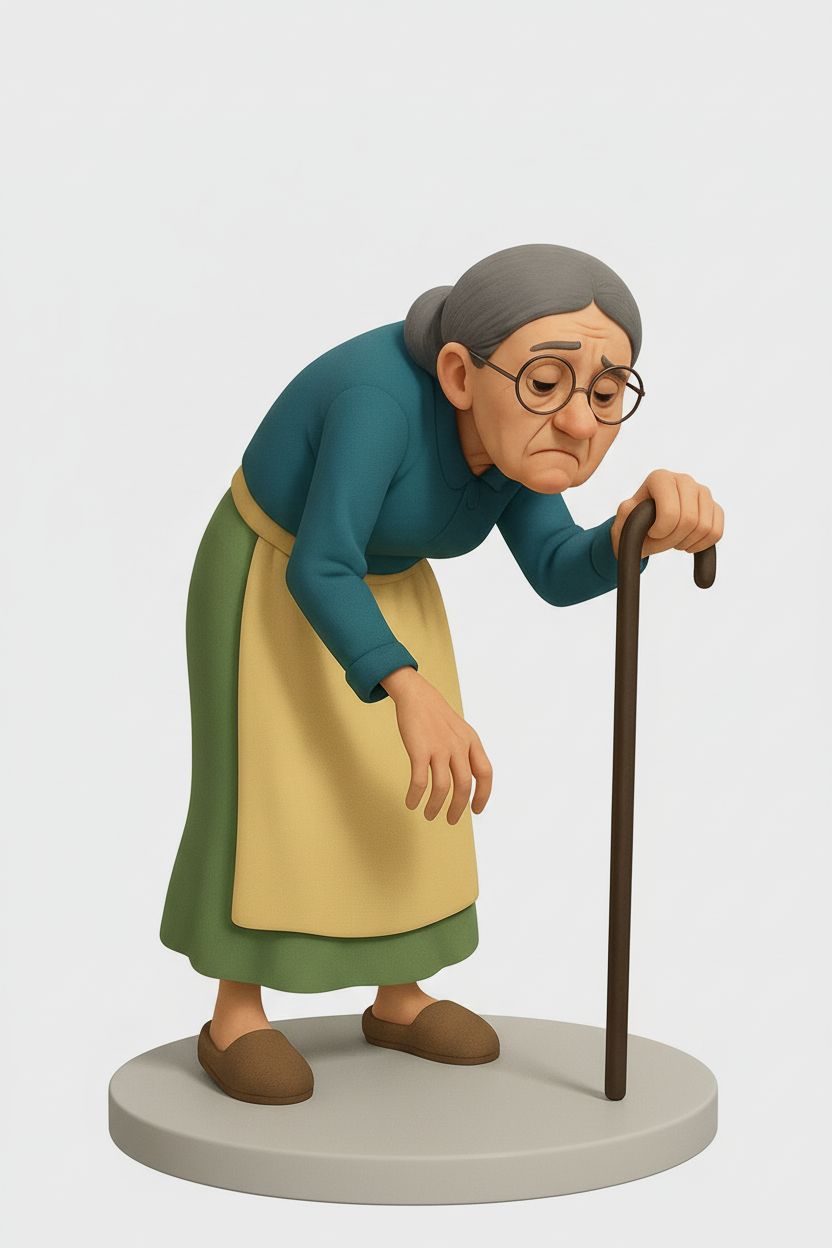 Elderly Woman Figure free 3D printable STL