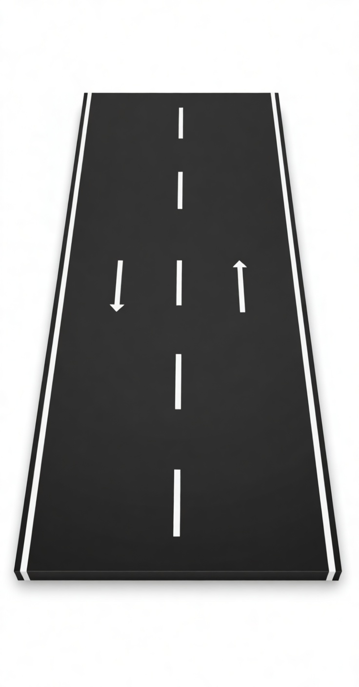 Two-Lane Road Section Model free 3D printable STL