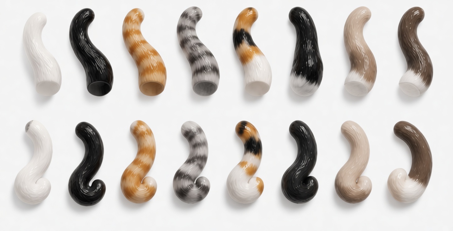 Cat Tail Figurines free 3D printable STL