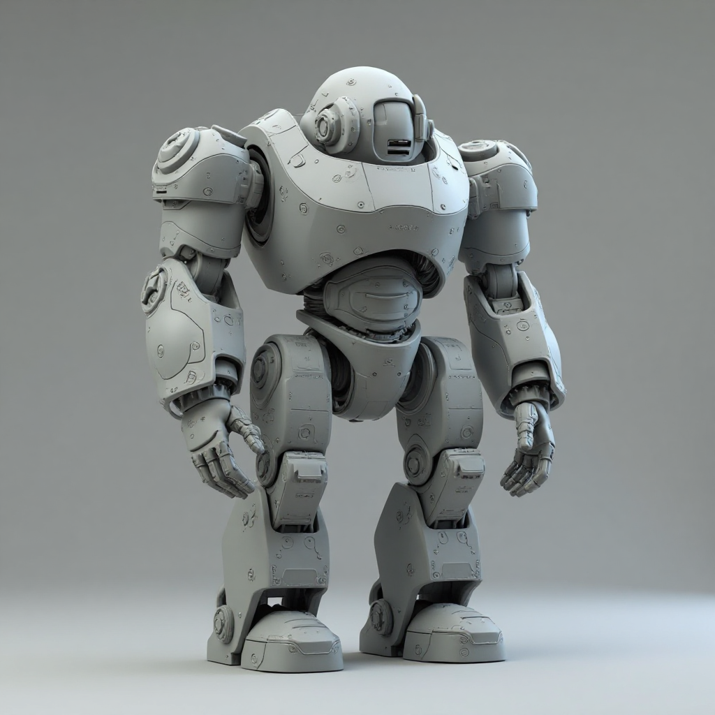 Chunky Robot Figurine free 3D printable STL