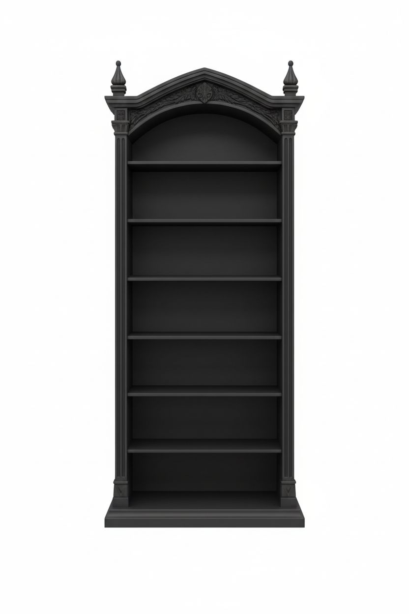 Gothic Bookshelf Model free 3D printable STL
