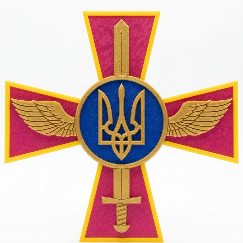 Ukrainian Air Force Emblem free 3D printable STL