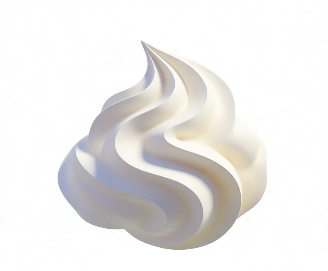 Swirl Whipped Cream Model free 3D printable STL