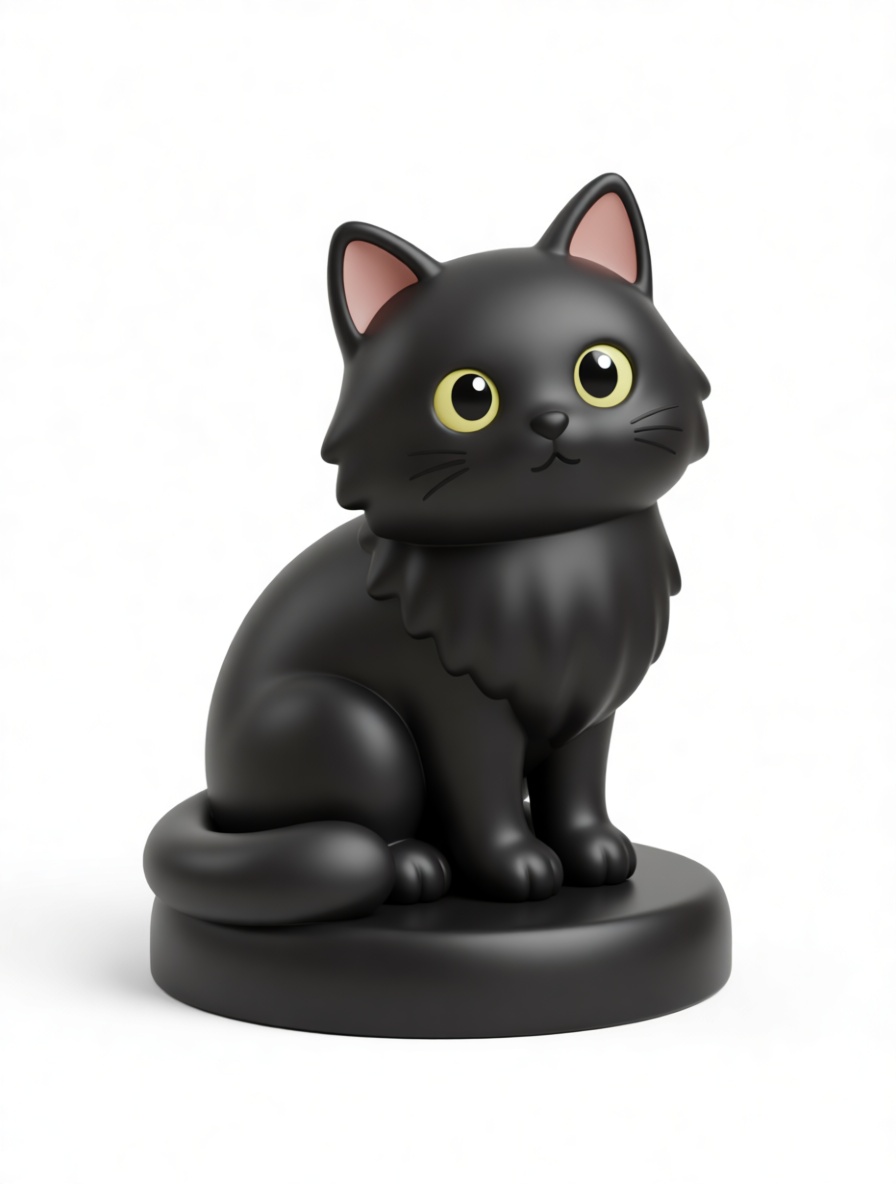 Black Cat Figurine free 3D printable STL