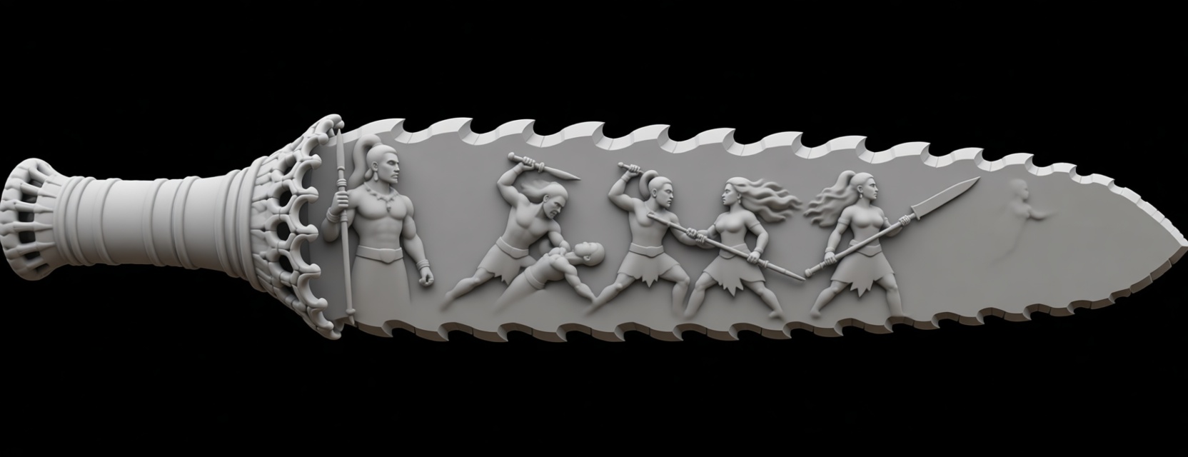 Stone Age Warrior Knife free 3D printable STL