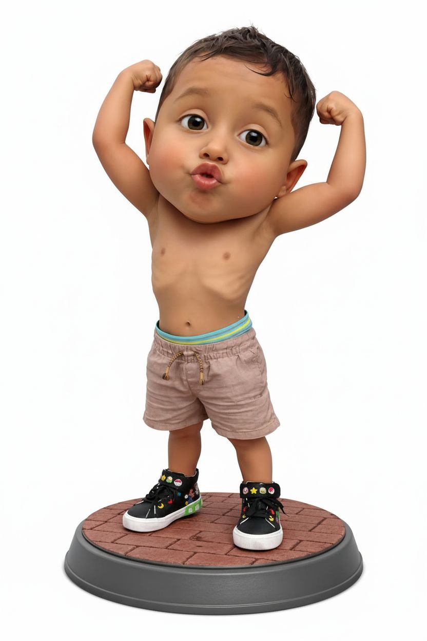 Strong Kid Figurine free 3D printable STL
