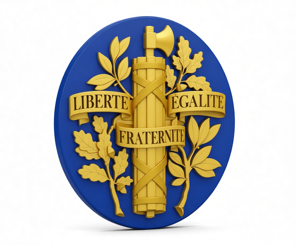 French Republic Emblem Plaque free 3D printable STL