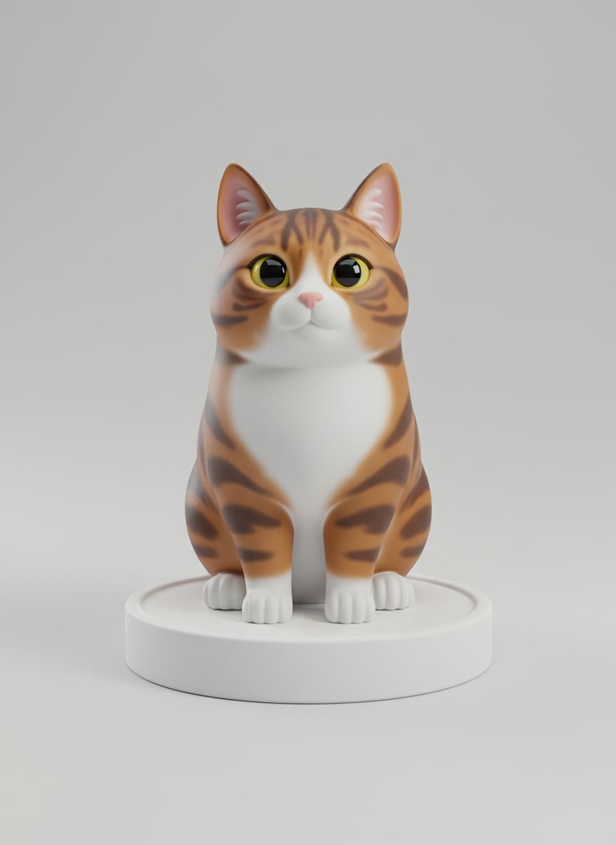 Calico Cat Figure free 3D printable STL