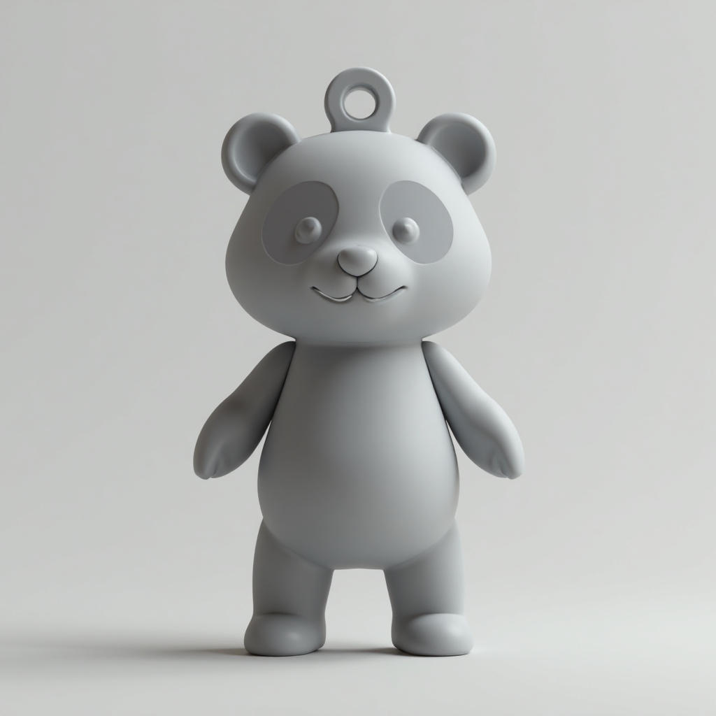 Panda Keychain Model free 3D printable STL
