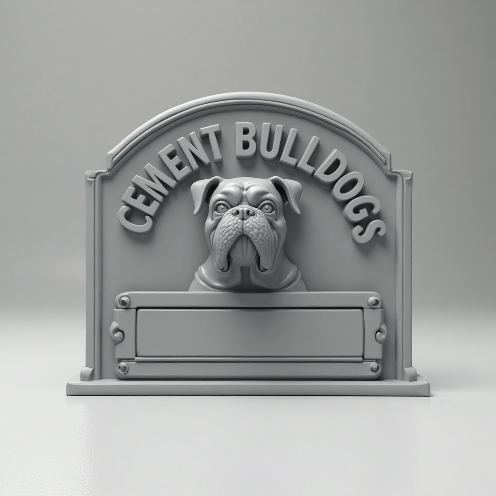 Cement Bulldogs Name Tag free 3D printable STL