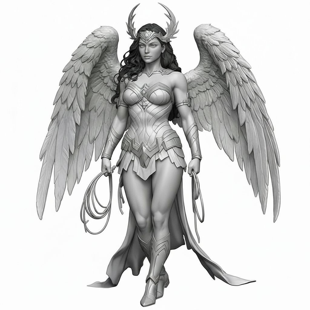 Majestic Winged Hero free 3D printable STL