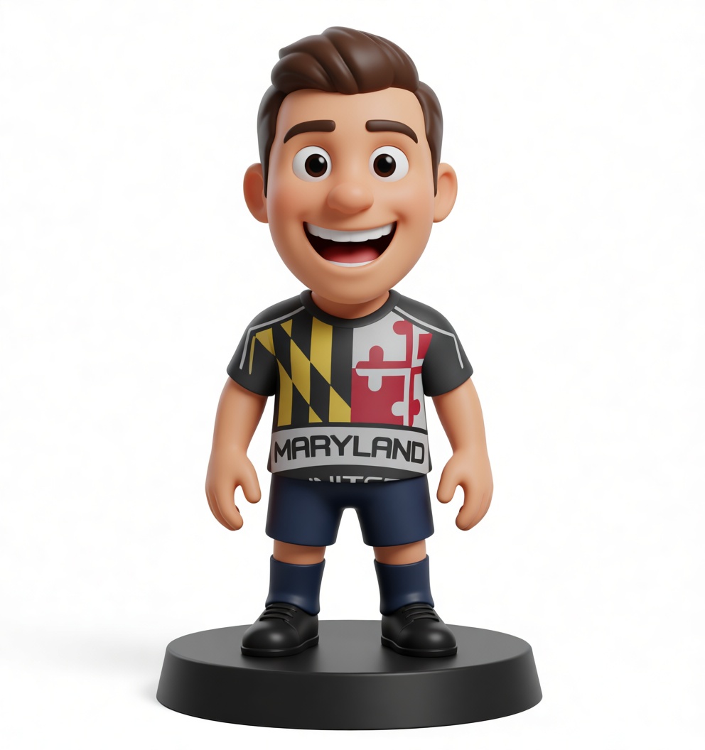 Maryland Soccer Player Figurine free 3D printable STL