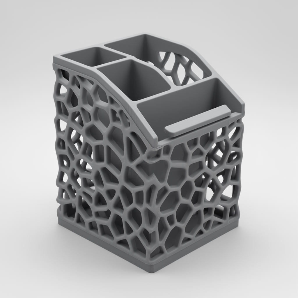 Voronoi Desk Organizer free 3D printable STL