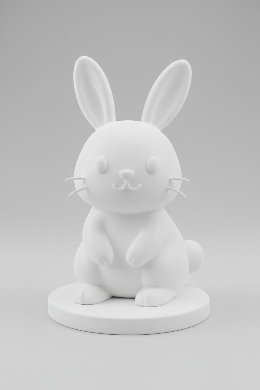 Cute Bunny Figurine free 3D printable STL