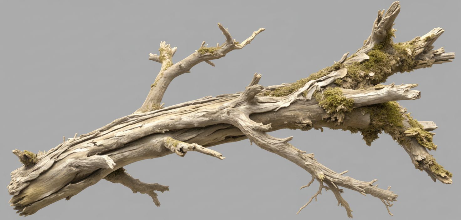 Mossy Driftwood Branch free 3D printable STL