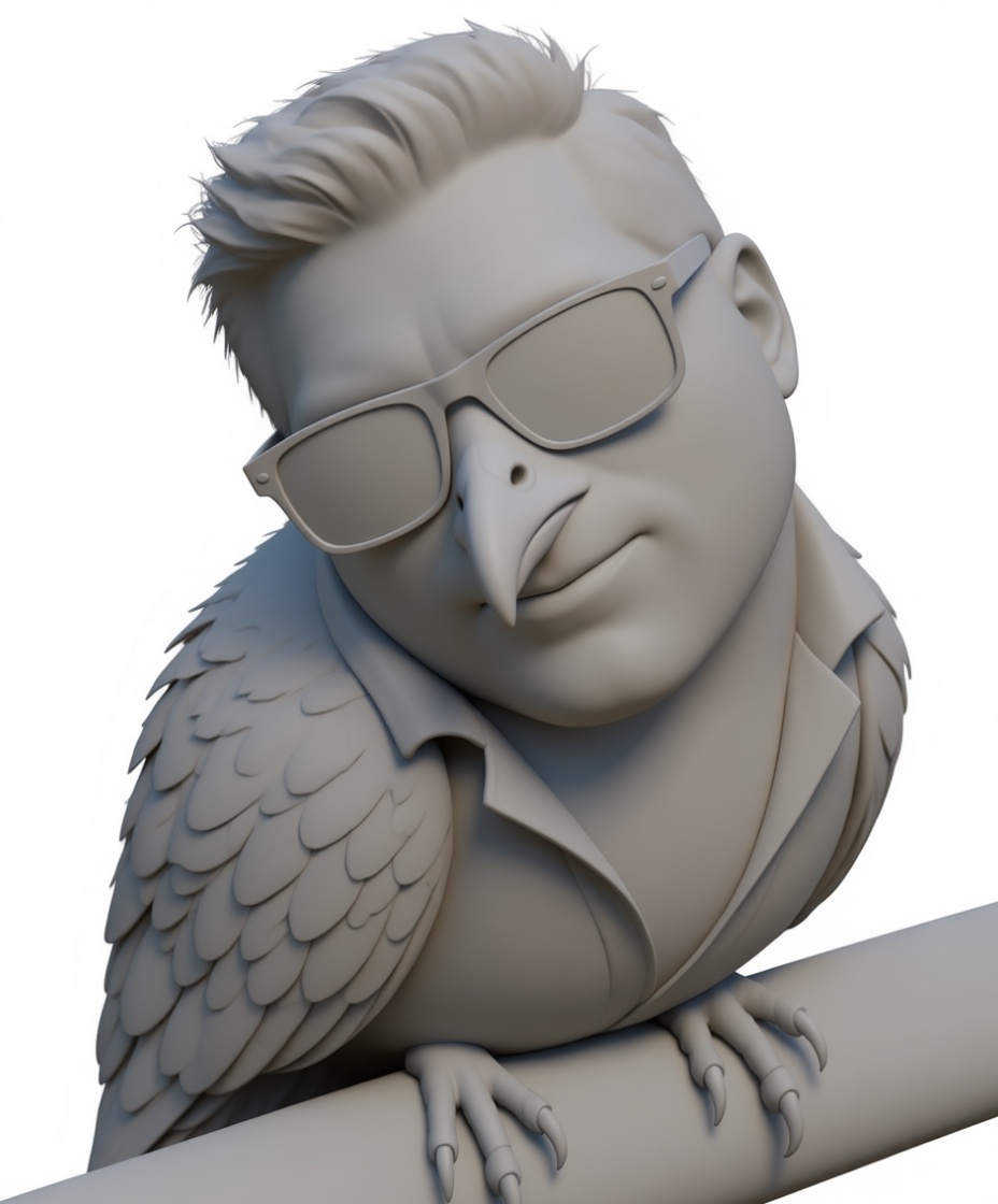 Human-Bird Hybrid Bust free 3D printable STL