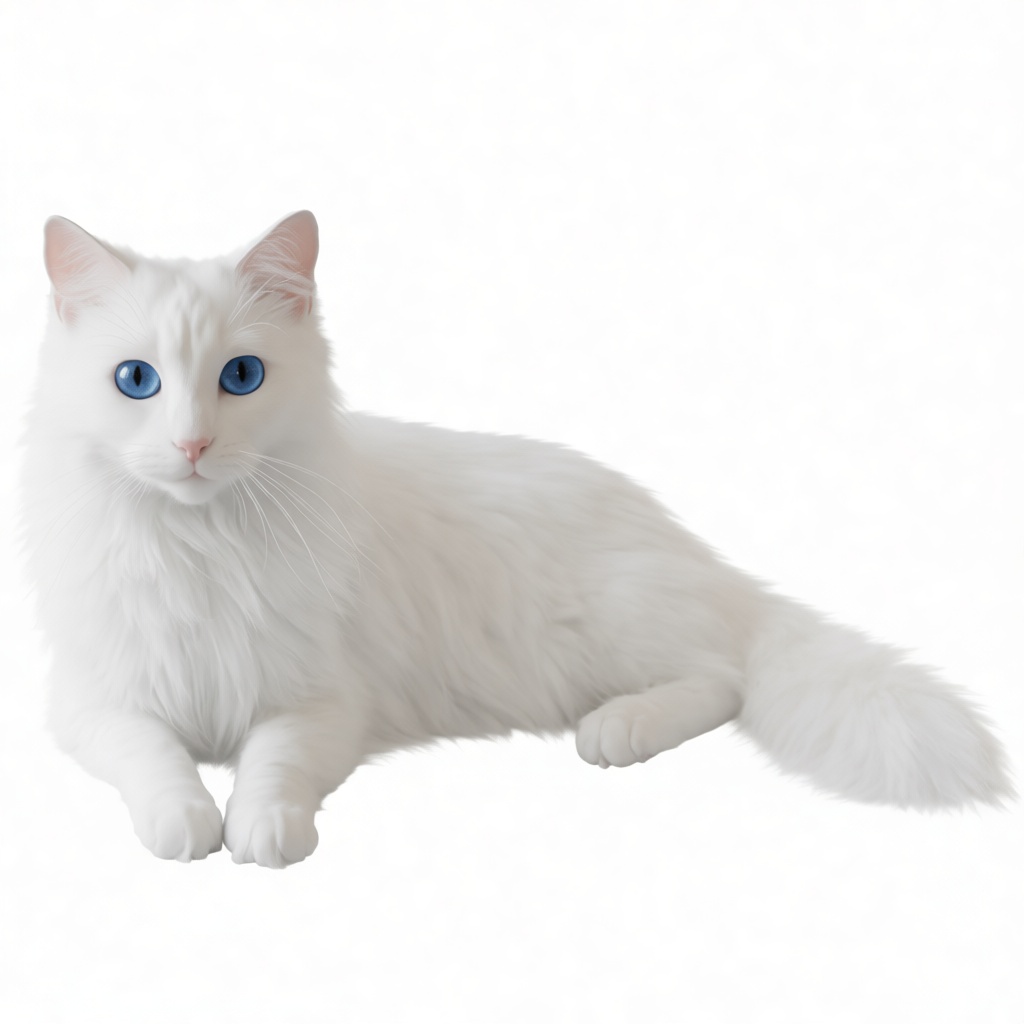 Turkish Angora Cat Figurine free 3D printable STL