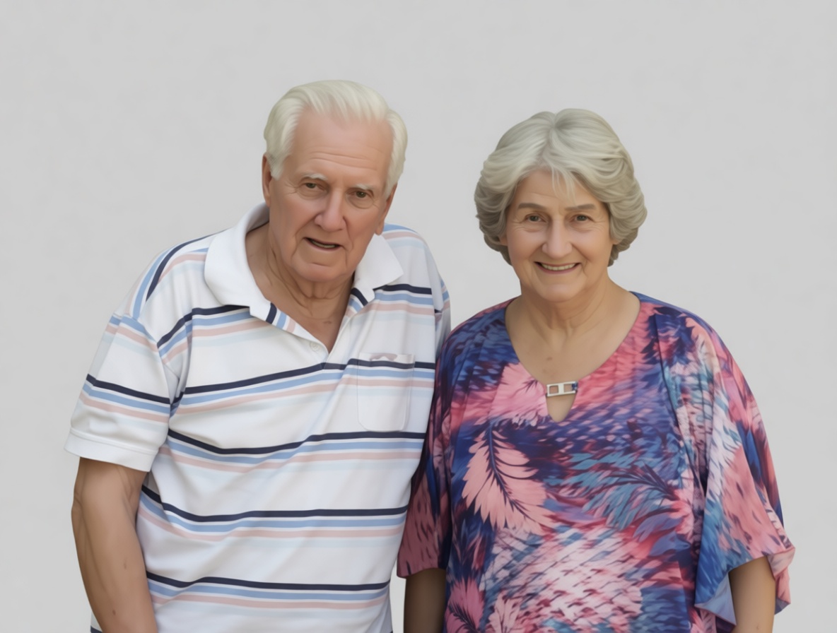 Elderly Couple Portrait free 3D printable STL