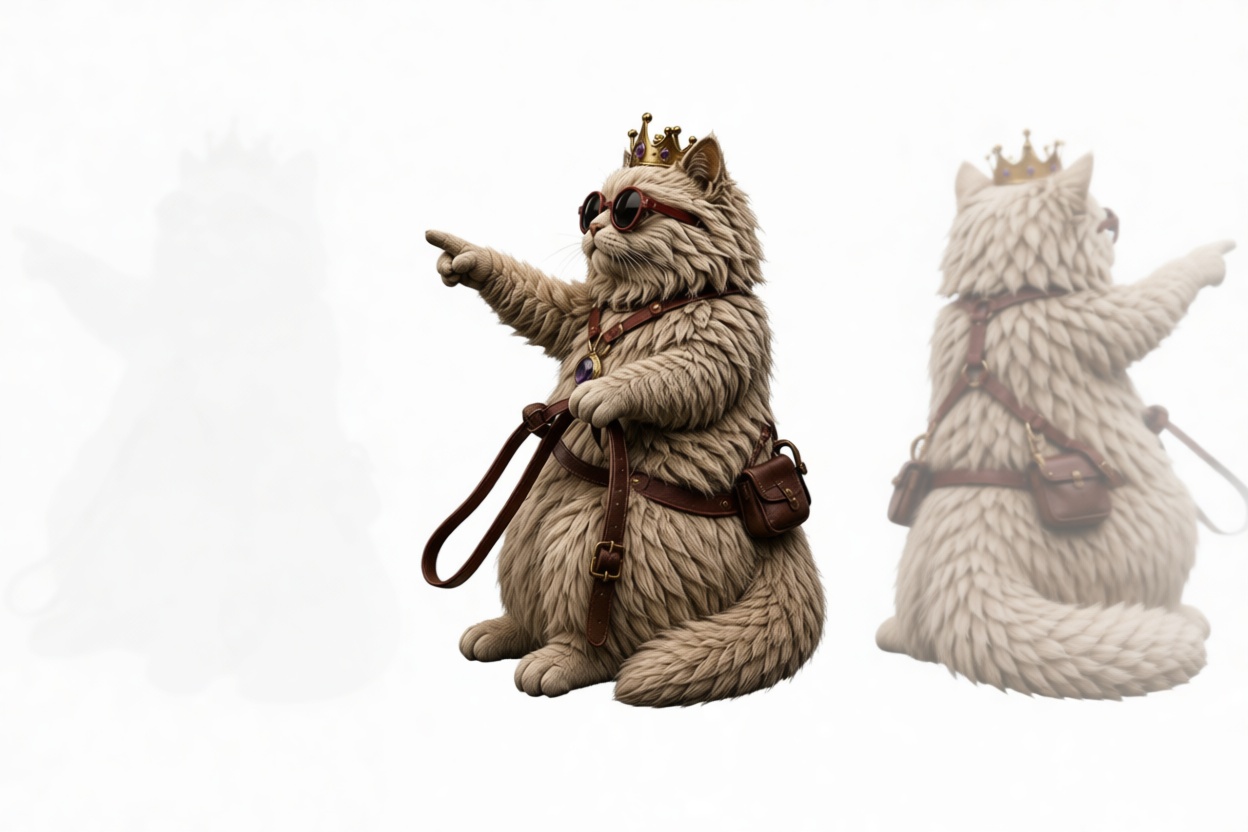 Crowned Cat Figurine free 3D printable STL