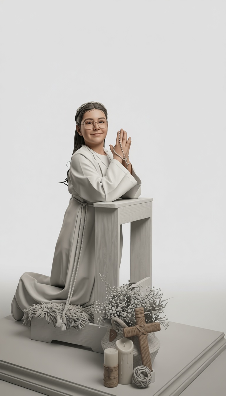 Girl Praying Figurine free 3D printable STL