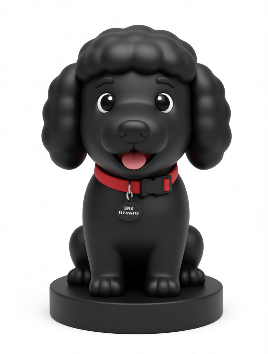 Black Poodle Figurine free 3D printable STL