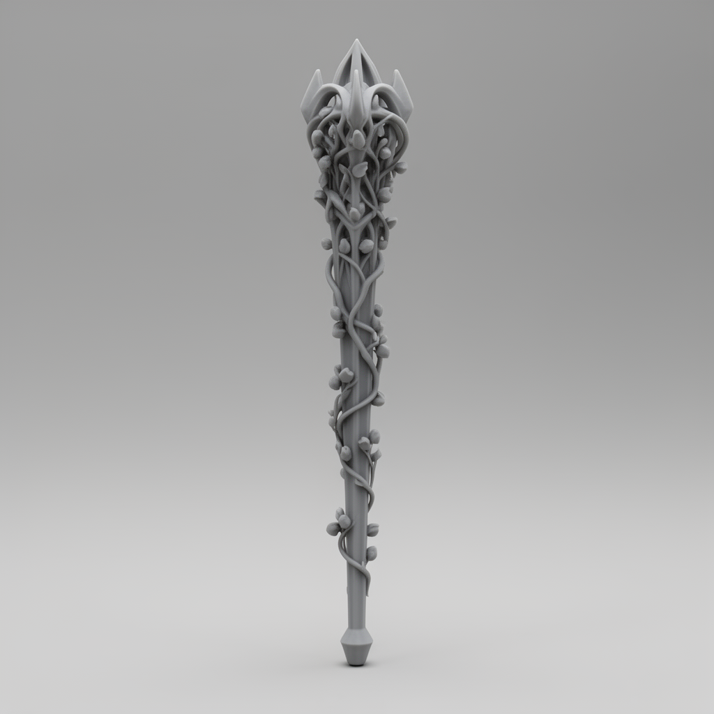 Gothic Vine Wand free 3D printable STL